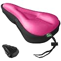 Zacro Bike Seat Cushion - Gel Padded Cover for Men Women Comfort, Extra Soft Exercise Bicycle Compatible with Peloton, Stationary or Cruiser Seats