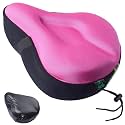 Zacro Bike Seat Cushion - Gel Padded Cover for Men Women Comfort, Extra Soft Exercise Bicycle Compatible with Peloton, Stationary or Cruiser Seats