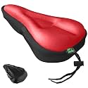 Zacro Bike Seat Cushion - Gel Padded Cover for Men Women Comfort, Extra Soft Exercise Bicycle Compatible with Peloton, Stationary or Cruiser Seats
