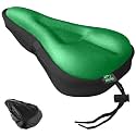 Zacro Bike Seat Cushion - Gel Padded Cover for Men Women Comfort, Extra Soft Exercise Bicycle Compatible with Peloton, Stationary or Cruiser Seats