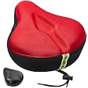 Zacro Bike Seat Cushion - Gel Padded Cover for Men Women Comfort, Extra Soft Exercise Bicycle Compatible with Peloton, Stationary or Cruiser Seats