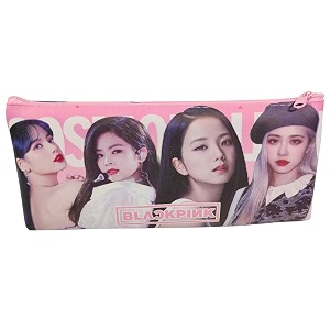 blackpink theme pencil pouch for girls  premium zipper stationery amp makeup organizer  birthday return gift random multicolor3 pack of 1