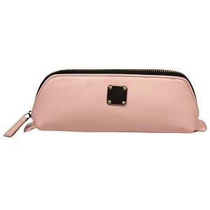 zafco vegan leather pencil case for girls  pen box large capacity  multiuse portable pouch for office school and college  pencil bag stationery accessory organizer 1 unit pink
