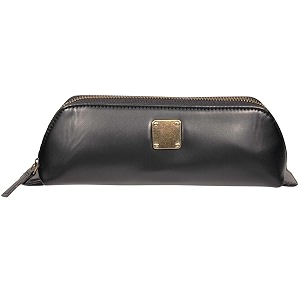 zafco vegan leather pencil case for girls  pen box large capacity  multiuse portable pouch for office school and college  pencil bag stationery accessory organizer 1 unit black