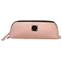 ZAFCO Vegan Leather Pencil Case for Girls | Pen Box Large Capacity | Multiuse Portable Pouch for Office School and College | Pencil Bag Stationery Accessory Organizer 1 Unit (Pink)