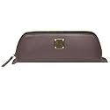 ZAFCO Vegan Leather Pencil Case for Girls | Pen Box Large Capacity | Multiuse Portable Pouch for Office School and College | Pencil Bag Stationery Accessory Organizer 1 Unit (Brown)