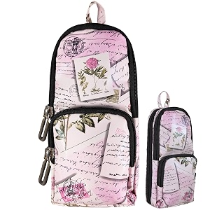 zafco pu leather pencil case 3 layers 6 compartment cute aesthetic standing backpack pencil case for girls large capacity pen pencil pouch multifunctional stationery organizer for school office