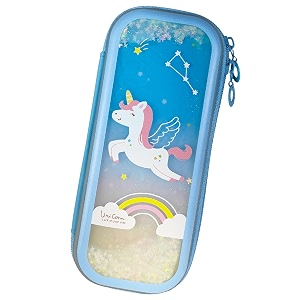 zafco unicorn pencil case for boys girls kids zipper case pouch stationary organizer for students school suppliespack of 1