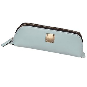 zafco vegan leather pencil case for girls  pen box large capacity  multiuse portable pouch for office school and college  pencil bag stationery accessory organizer 1 unit blue