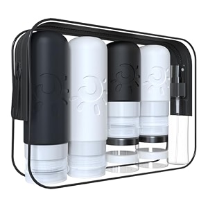 zafit 18 pack travel bottles for toiletries tsa approved silicone travel containers leak proof refillable travel accessories for shampoo conditioner lotion body washmulticolored g