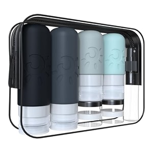 zafit 18 pack travel bottles for toiletries tsa approved silicone travel containers leak proof refillable travel accessories for shampoo conditioner lotion body washmulticolored a