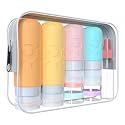 Zafit 18 Pack travel Bottles for Toiletries, TSA Approved Silicone Travel Containers Leak Proof Refillable Travel Accessories for Shampoo Conditioner Lotion Body Wash(Multicolored E)