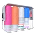 Zafit 18 Pack travel Bottles for Toiletries, TSA Approved Silicone Travel Containers Leak Proof Refillable Travel Accessories for Shampoo Conditioner Lotion Body Wash(Multicolored D)