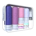 Zafit 18 Pack travel Bottles for Toiletries, TSA Approved Silicone Travel Containers Leak Proof Refillable Travel Accessories for Shampoo Conditioner Lotion Body Wash(Multicolored I)