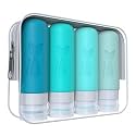 Zafit TSA Approved 3oz Leakproof Travel Bottles for Toiletries, Refillable Containers for Shampoo Conditioner Lotion Body Wash (Multicolored H)