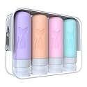 Zafit TSA Approved 3oz Leakproof Travel Bottles for Toiletries, Refillable Containers for Shampoo Conditioner Lotion Body Wash(Multicolored C)