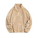 ZAFUL Men 1/4 Zipper Ethnic Aztec Fleece Unisex Winter Sweatshirt Tops 2026
