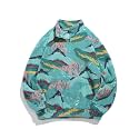 ZAFUL Men 1/4 Zipper Ethnic Aztec Fleece Unisex Winter Sweatshirt Tops 2026
