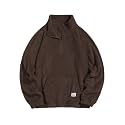 ZAFUL Men 1/4 Zipper Ethnic Aztec Fleece Unisex Winter Sweatshirt Tops 2026