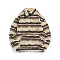 ZAFUL Men 1/4 Zipper Ethnic Aztec Fleece Unisex Winter Sweatshirt Tops 2026