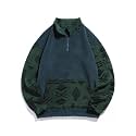 ZAFUL Men 1/4 Zipper Ethnic Aztec Fleece Unisex Winter Sweatshirt Tops 2026