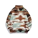ZAFUL Men 1/4 Zipper Ethnic Aztec Fleece Unisex Winter Sweatshirt Tops 2026