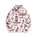 ZAFUL Men 1/4 Zipper Ethnic Aztec Fleece Unisex Winter Sweatshirt Tops 2026