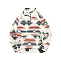 ZAFUL Men 1/4 Zipper Ethnic Aztec Fleece Unisex Winter Sweatshirt Tops 2026