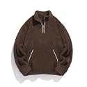 ZAFUL Men 1/4 Zipper Ethnic Aztec Fleece Unisex Winter Sweatshirt Tops 2026