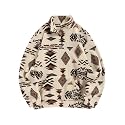 ZAFUL Men 1/4 Zipper Ethnic Aztec Fleece Unisex Winter Sweatshirt Tops 2026
