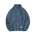 ZAFUL Men 1/4 Zipper Ethnic Aztec Fleece Unisex Winter Sweatshirt Tops 2026