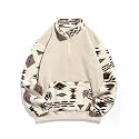 ZAFUL Men 1/4 Zipper Ethnic Aztec Fleece Unisex Winter Sweatshirt Tops 2026