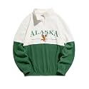 ZAFUL Mens Quarter Zip Fleece Pullover Oversized Vintage Aztec Sweatshirt