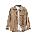 ZAFUL Unisex Plaid Flannel Shirt Jacket Button Down Long Sleeve Pocket Coat Outwear