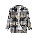 ZAFUL Unisex Plaid Flannel Shirt Jacket Button Down Long Sleeve Pocket Coat Outwear
