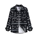 ZAFUL Unisex Plaid Flannel Shirt Jacket Button Down Long Sleeve Pocket Coat Outwear