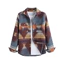 ZAFUL Unisex Plaid Flannel Shirt Jacket Button Down Long Sleeve Pocket Coat Outwear