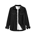 ZAFUL Unisex Plaid Flannel Shirt Jacket Button Down Long Sleeve Pocket Coat Outwear