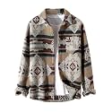 ZAFUL Unisex Plaid Flannel Shirt Jacket Button Down Long Sleeve Pocket Coat Outwear