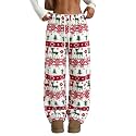 ZAFUL Women's Fuzzy Plush Pajama Pants Wide Leg Pj Bottoms Lounge Pants
