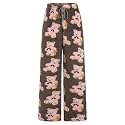 ZAFUL Women's Fuzzy Plush Pajama Pants Wide Leg Pj Bottoms Lounge Pants