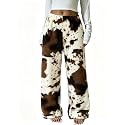ZAFUL Women's Fuzzy Plush Pajama Pants Wide Leg Pj Bottoms Lounge Pants