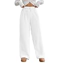 ZAFUL Women's Fuzzy Plush Pajama Pants Wide Leg Pj Bottoms Lounge Pants