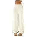 ZAFUL Women's Fuzzy Plush Pajama Pants Wide Leg Pj Bottoms Lounge Pants