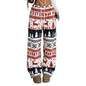 ZAFUL Women's Fuzzy Plush Pajama Pants Wide Leg Pj Bottoms Lounge Pants