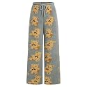 ZAFUL Women's Fuzzy Plush Pajama Pants Wide Leg Pj Bottoms Lounge Pants