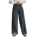 ZAFUL Women's Fuzzy Plush Pajama Pants Wide Leg Pj Bottoms Lounge Pants