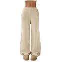 ZAFUL Women's Fuzzy Plush Pajama Pants Wide Leg Pj Bottoms Lounge Pants