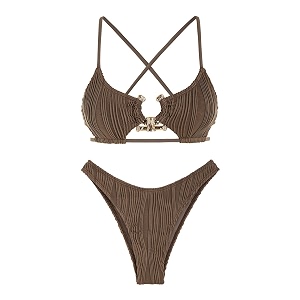ZAFUL Womens Sexy Cutout Bikini Set High