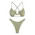 ZAFUL Women39s Sexy Cutout Bikini Set High